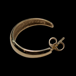 14K Yellow Gold Solid Sleek Hoops 16mm