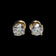 14K Yellow Gold Diamond Solitaire Stud Earrings 1.54 CT Total Weight Screw Backs