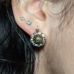 12K Yellow Gold Antique Paste Earrings