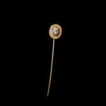Antique 14K Yellow Gold Cameo Stick Pin Left Facing
