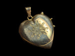18K Yellow Gold Heart Locket Pendant Vintage Italy Venice