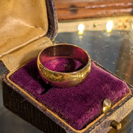 10K Yellow Gold Simple 6.35mm Band Ring Size 8.25