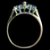 10K Yellow Gold Diamond & Sapphire Ring Size 7 1/4