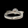 T. Plodowski Sterling Silver, 14K Gold & CZ Tension Set Bypass Solitaire Ring Size 7 1/2