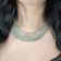 Sterling Silver Art Deco Drape Chain Necklace - Flapper Style Bib / Collar