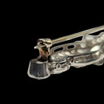2.55 CT Natural Diamond & Platinum Antique Art Deco Filigree Bar Brooch