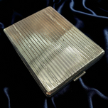 Solid Sterling Large Art Deco Silver Cigarette Case or Business Card Holder