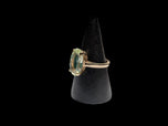 10K Yellow Gold Oval Cut Lime Green Spinel Ring Size 5 3/4