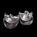 Sterling Silver Mexican Spiral Disc Collar Necklace Earring Set