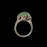 Sterling Silver & Aventurine Ring Size 5 3/4
