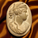 Antique Victorian 19th Century Grand Tour Silver Shelled Lava Stone High Relief Cameo Brooch