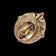 Antique Victorian / Biedermeier Era Rolled Gold Repoussé Brooch / Pendant
