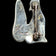 Gilbert Damon Sterling Silver & Turquoise Howling Wolf / Coyote Navajo Brooch