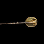 9CT Rose / Yellow Gold Victorian Era Purple Rhodolite Garnet Cabochon Stick Pin