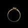 10K Yellow Gold Illusion Set Heart Flanked Diamond Ring Size 7 3/4