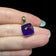 14K Yellow Gold Cushion Cut Amethyst Pendant