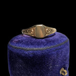 10K Yellow Gold Baby / Pinky Scrollwork Signet Ring Size 3