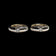 14K Yellow Gold & White Gold Two Tone Diamond Huggy Hoop Earrings