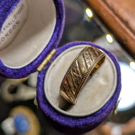 Berker Bros London UK 9K Gold Vintage Band Stars