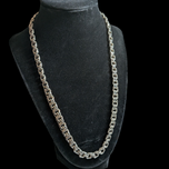 Sterling Silver Heavy Chain Link Necklace with Box Clasp