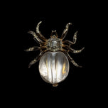 Vintage 1940's Trifari "Jelly Belly" ALFRED PHILIPPE Vermeil Sterling Silver Lucite Spider Clip / Pin / Brooch