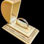 18K Yellow Gold Uno Aerre Italian Simple Band Size 9 3.4mm