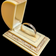 18K Yellow Gold Uno Aerre Italian Simple Band Size 9 3.4mm