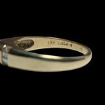 14K Yellow Gold 0.25 CT Diamond Solitaire Ring with Baguette Cut Shoulders Size 7 3/4