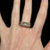 14K Yellow Gold Oval Cut 5 Stone Aquamarine Ring Size 6.5