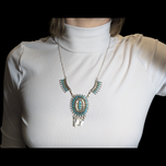 Sterling Silver Evonne Hustito Turquoise Necklace Sleeping Beauty