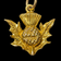 9K Yellow Gold Thistle of Scotland Charm Pendant