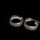 10K White Gold CZ Stardust/ Glitter Finish Hoop Earrings Made in Italy by Bella