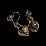 9K Gold Victorian / Etruscan Revival Dangle / Drop Earrings