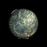 Birks Etched Sterling Silver Hand Compact / Mirror