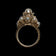 10K Yellow Gold Chunky Pearl Cluster Cocktail Ring Size 5 1/4
