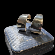 Tone Vigeland Norway Designer Modernist Sterling Silver Earrings Omega Back Pierced