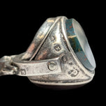 Antique / Victorian Silver / Carnelian & Bloodstone Spinner Fob Equestrian Rider Sheffield