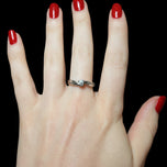14K White Gold Diamond Bypass / Channel Set Ring Size 7 1/4