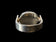14K White Gold & Jade Mid-Century Modernist Statement Ring Size 5 1/4