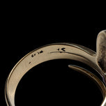 14K Yellow Gold Etched Snake Ring Size 7