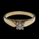 14K Yellow Gold and Diamond 0.25 CT Solitaire Estate Ring Size 7
