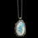 Sterling Silver & Plume Agate Necklace Liquid Bead
