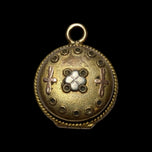 Antique Gold Filled Victorian Round Locket / Pendant / Charm