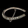 Antique Sterling Horseshoe Brooch with Paste Stones