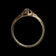 Victorian 10K Yellow Gold Belcher-Set Diamond Solitaire Ring Size 5