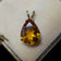 14K Yellow Gold Pear Cut Natural Citrine Pendant