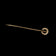 Antique Victorian 14K Yellow Gold & Seed Pearl Horseshoe Stick Pin