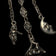 Early Designer Leo Glass Repousse Art Nouveau Chatelaine Brooch: Steel