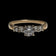 14K Yellow Gold Five Diamond Engagement Ring 0.30CT Size 5 3/4