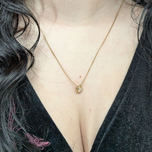 10K Yellow and White Gold Diamond Pendant Necklace